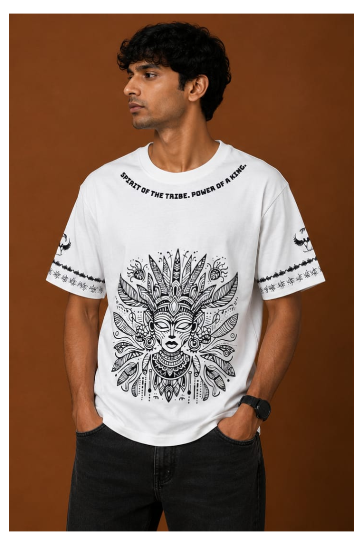 Tribal Spirit – Heritage Graphic Oversized T-Shirt