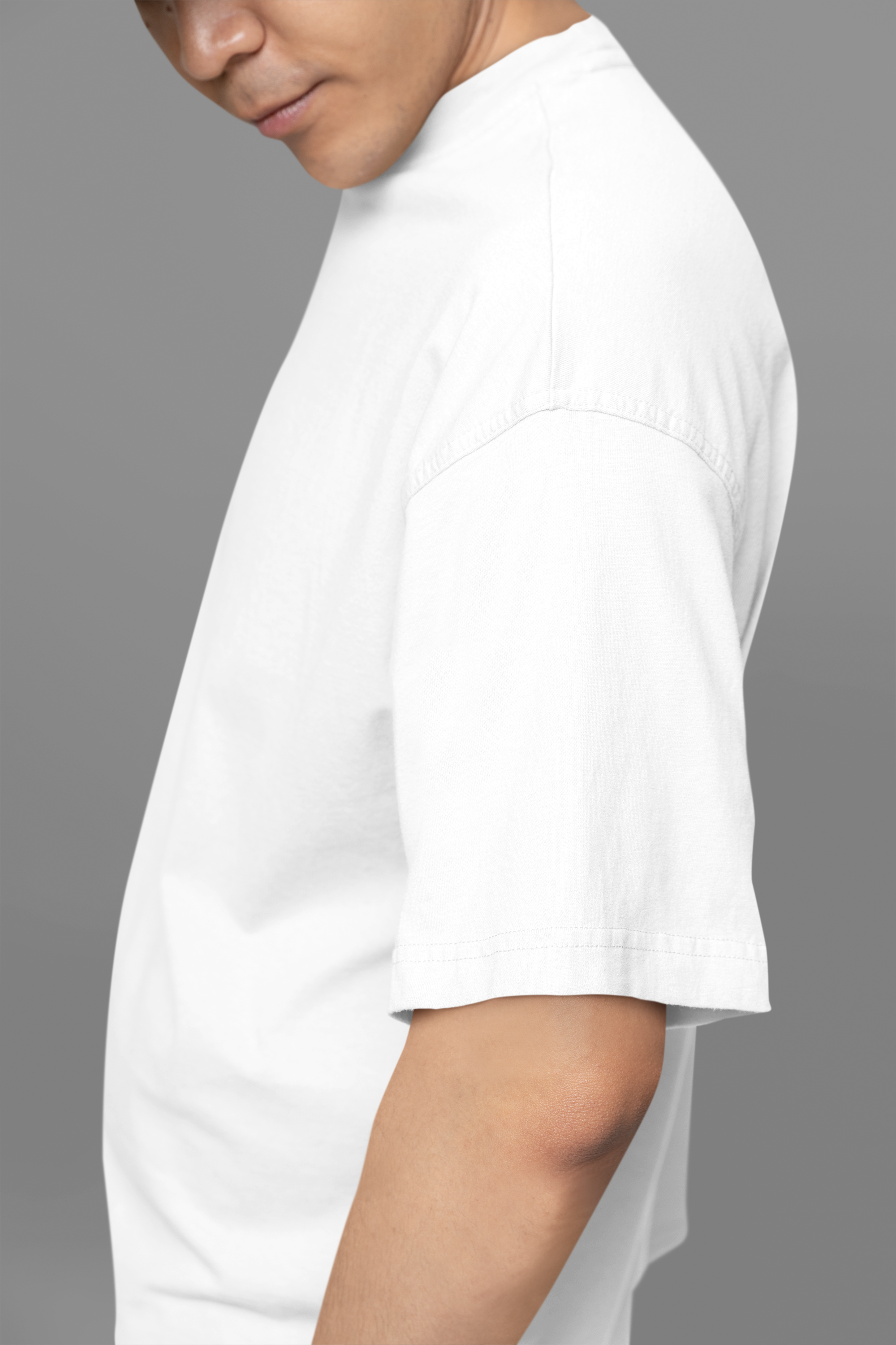 Avenster White Oversized Cotton T-Shirt – French Terry, 240 GSM