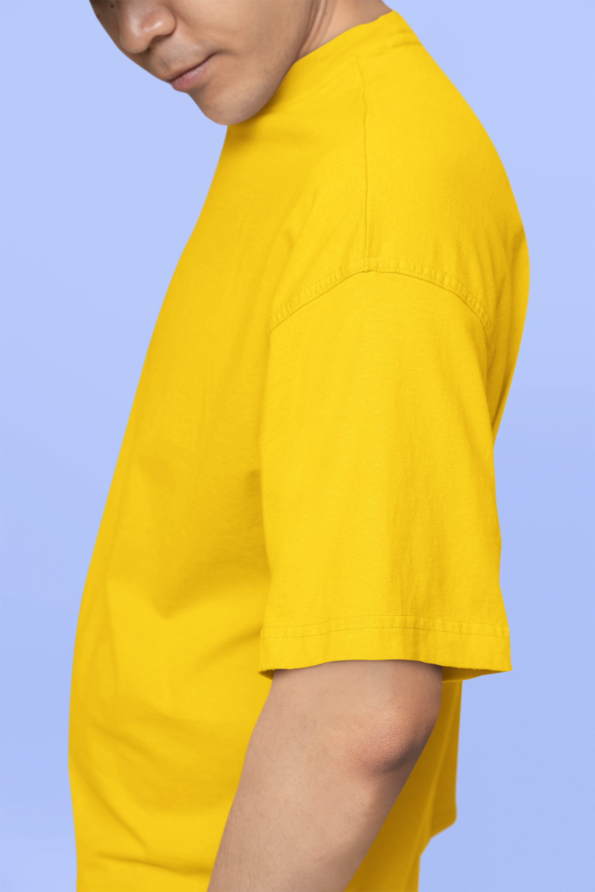 Avenster Golden Yellow Oversized Cotton T-Shirt – French Terry, 240 GSM