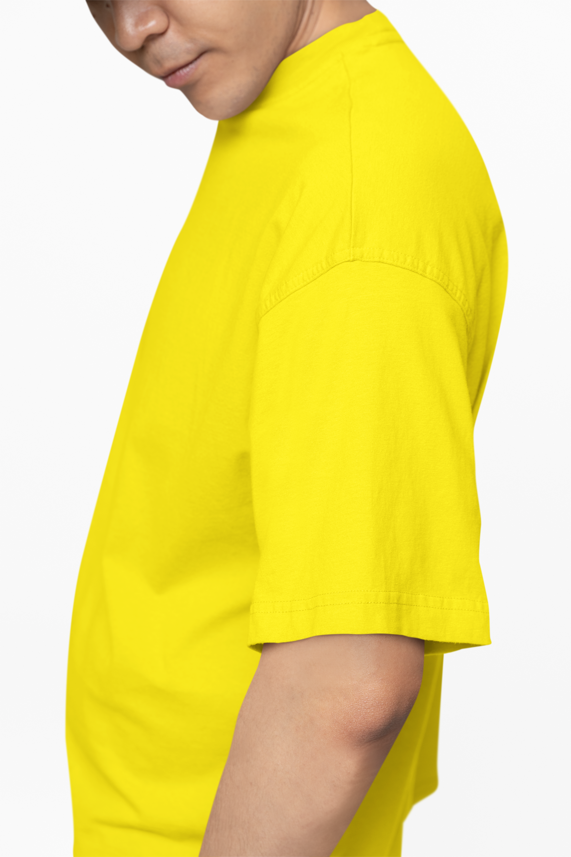 Avenster Lemon Yellow Oversized Cotton T-Shirt – French Terry, 240 GSM
