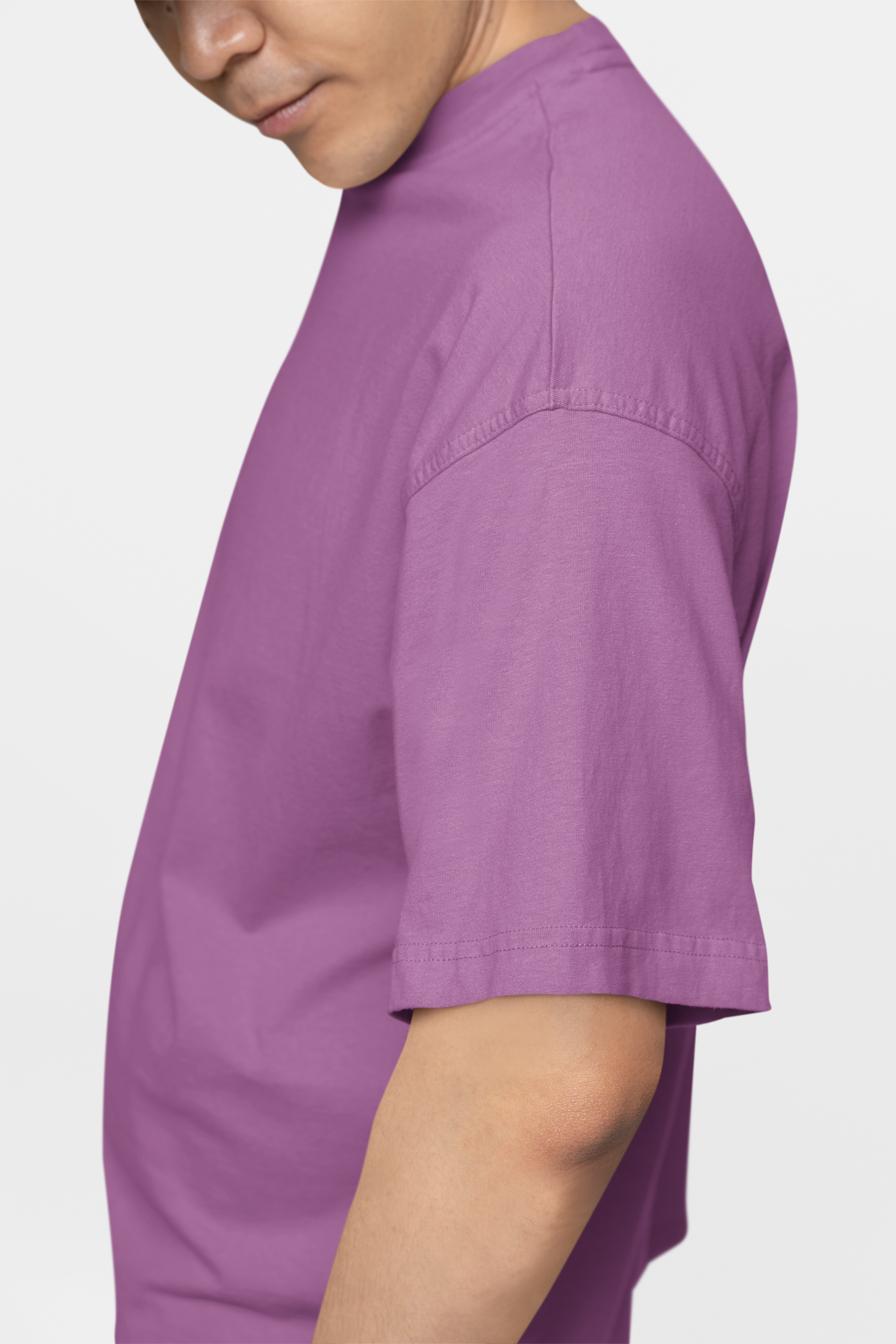 Avenster Mauve Oversized Cotton T-Shirt – French Terry, 240 GSM